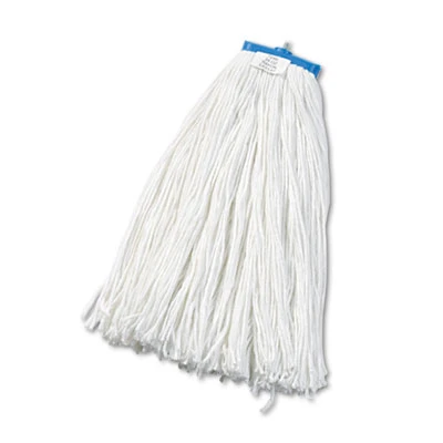Boardwalk Cut-End Lie-Flat Wet Mop Head  Rayon  24oz  White  12 Carton (BWK724RCT)