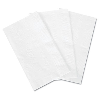 Boardwalk Dinner Napkin  15  x 17   White  3000 Carton (BWK8308W)