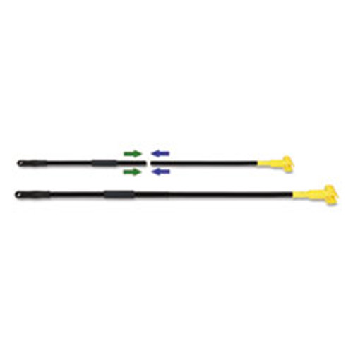 Boardwalk Two-Piece Metal Handle with Plastic Jaw Head  59  Handle  Black Yellow (BWKFF610)