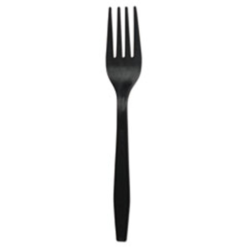 Boardwalk Heavyweight Polypropylene Cutlery  Fork  Black  1000 Carton (BWKFORKHWPPBLA)