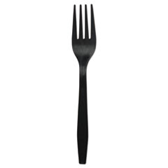 Boardwalk Heavyweight Polypropylene Cutlery  Fork  Black  1000 Carton (BWKFORKHWPPBLA)