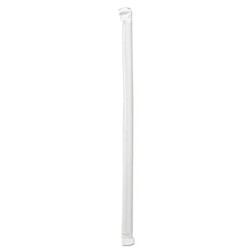 Boardwalk Wrapped Giant Straws  10 1 4   Clear  1000 Carton (BWKJSTW1025CLR)