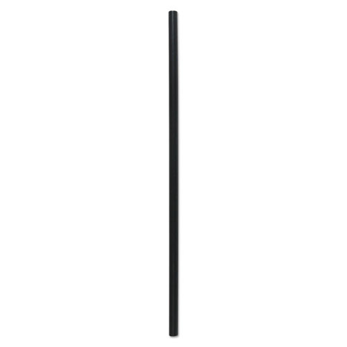 Boardwalk Wrapped Jumbo Straws  7 3 4   Black  12500 Carton (BWKJSTW775B)