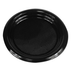 Boardwalk Hi-Impact Plastic Dinnerware  Plate  6  Diameter  Black  1000 Carton (BWKPLTHIPS6BL)