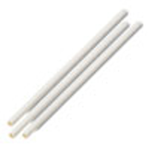Boardwalk Unwrapped Paper Straws  7 3 4  x 1 4  White  4800 Straws Carton (BWKPPRSTRWUW)