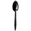 Boardwalk Heavyweight Polypropylene Cutlery  Teaspoon  Black  1000 Carton (BWKTEAHWPPBLA)