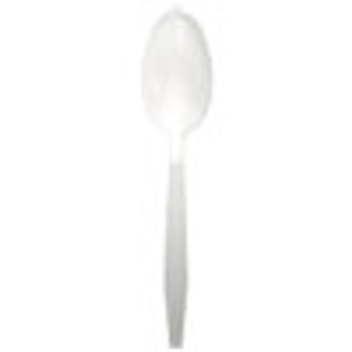 Boardwalk Heavyweight Polypropylene Cutlery  Teaspoon  White  1000 Carton (BWKTEAHWPPWH)