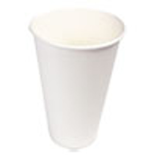 Boardwalk Paper Hot Cups  16 oz  White  20 Cups Sleeve  50 Sleeves Carton (BWKWHT16HCUP)