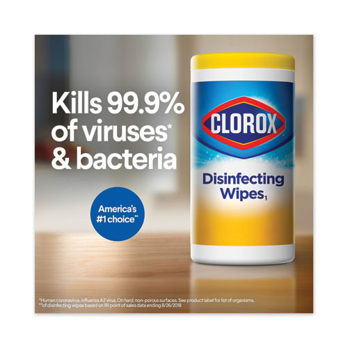 Clorox Disinfecting Wipes  7 x 8  Fresh Scent Citrus Blend  75 Canister  3 Pk (CLO30208PK)