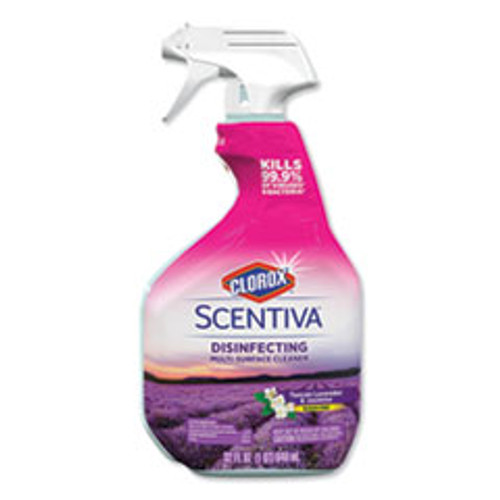 Clorox Scentiva Multi Surface Cleaner  Tuscan Lavender and Jasmine  32 oz  6 Carton (CLO31387)