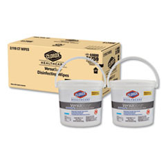 Clorox Healthcare VersaSure Cleaner Disinfectant Wipes  1-Ply  12  x 12   White  110 Bucket  2 CT (CLO31759)