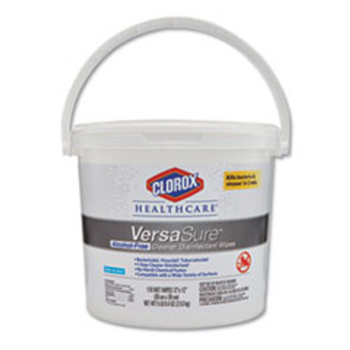 Clorox Healthcare VersaSure Cleaner Disinfectant Wipes  1-Ply  12  x 12   White  110 Towels Bucket (CLO31759EA)