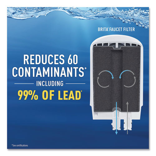 Brita On Tap Faucet Water Filter System  White  4 Carton (CLO42201CT)