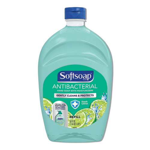 Softsoap Antibacterial Liquid Hand Soap Refills  Fresh  50 oz  Green  6 Carton (CPC45991)