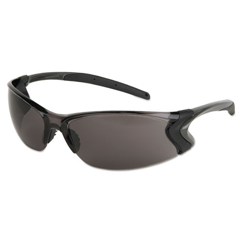 MCR Safety Backdraft Glasses  Clear Frame  Hard Coat Gray Lens (CRWBD112P)