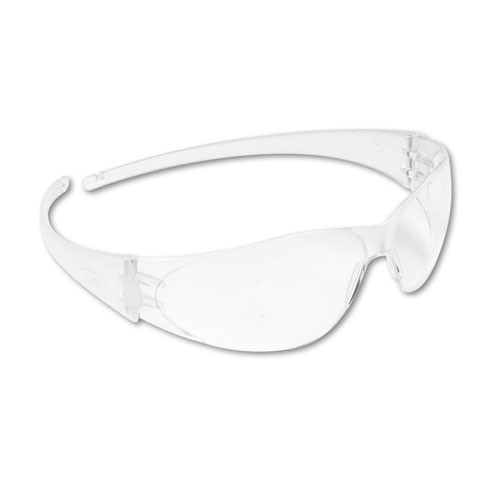 MCR Safety Checkmate Wraparound Safety Glasses  CLR Polycarbonate Frame  Coated Clear Lens (CRWCK110)