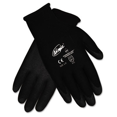 MCR Safety Ninja HPT PVC coated Nylon Gloves  Large  Black  Pair (CRWN9699L)