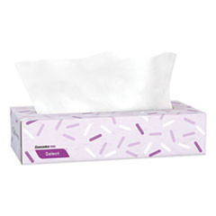 Cascades PRO Select Flat Box Facial Tissue  2-Ply  White  100 Sheets Box  30 Boxes Carton (CSDF950)