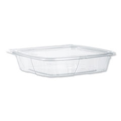 Dart SafeSeal Tamper-Resistant  Tamper-Evident Deli Containers with Flat Lid  35 oz  Clear  200 Carton (DCCCH35DEF)