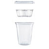 Dart Clear PET Cups with Single Compartment Insert  12 oz  Clear  500 Carton (DCCPF35C1CP)