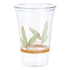 Dart Bare RPET Cold Cups  Leaf Design  20 oz  50 Pack  12 Packs Carton (DCCRTP20BARE)