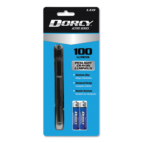 DORCY 100 Lumen LED Penlight  2 AAA Batteries  Included   Silver (DCY411218)