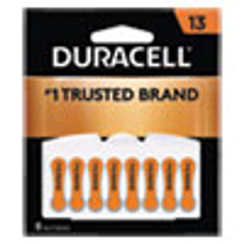Duracell Hearing Aid Battery   13  8 Pack (DURDA13B8ZM09)