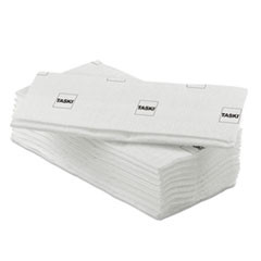 Diversey Taskisum Disposable Microfiber Mop  17 7  x 4 9  Head  White  25 Pack (DVOD7523512)