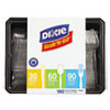 Dixie Combo Pack  Tray with Clear Plastic Utensils  90 Forks  30 Knives  60 Spoons (DXECH0369DX7PK)