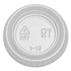 Dixie Plastic Portion Cup Lid  Fits 1 oz Portion Cups  Clear  4800 Carton (DXEPL10CLEAR)