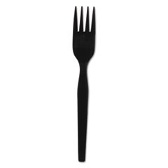 Dixie SmartStock Plastic Cutlery Refill  Forks  6   Series-O Heavyweight  Black  40 Pack  24 Packs Carton (DXESSPFH51)