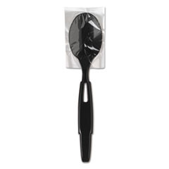 Dixie SmartStock Wrapped Heavy-Weight Cutlery Refill  Teaspoon  Black  960 Carton (DXESSWPT5)