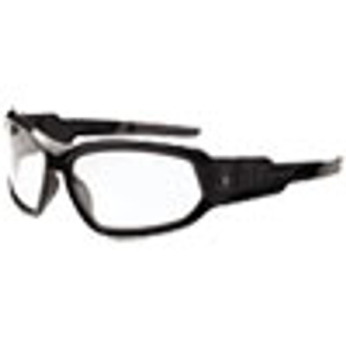 ergodyne Skullerz Loki Safety Glasses Goggles  Black Frame Clear Lens  Nylon Polycarb (EGO56000)