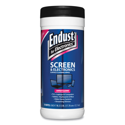 Endust Antistatic Cleaning Wipes  Premoistened  70 Canister (END11506)