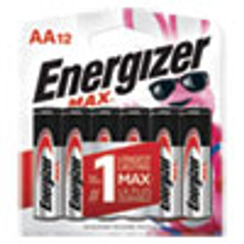 Energizer MAX Alkaline AA Batteries  1 5V  12 Pack (EVEE91BW12EM)