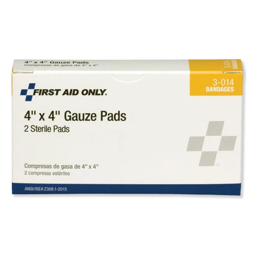 First Aid Only Gauze Pads  4  x 4   2 Box (FAO3014)