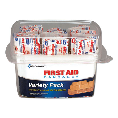 PhysiciansCare by First Aid Only First Aid Bandages  Assorted  150 Pieces Kit (FAO90095)