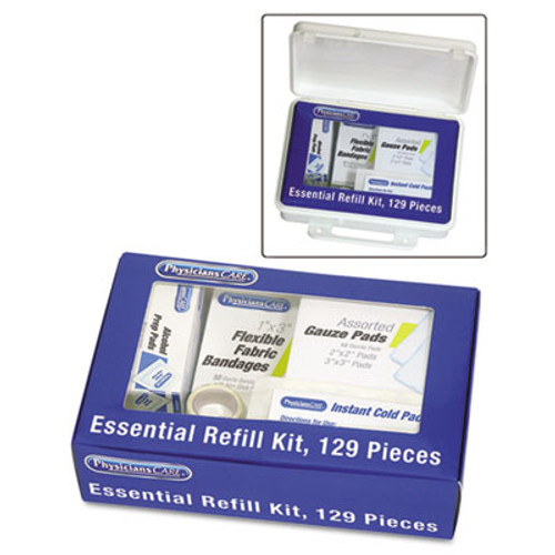 PhysiciansCare by First Aid Only Essential Refill Kit  129 Pieces Kit (FAO90137)