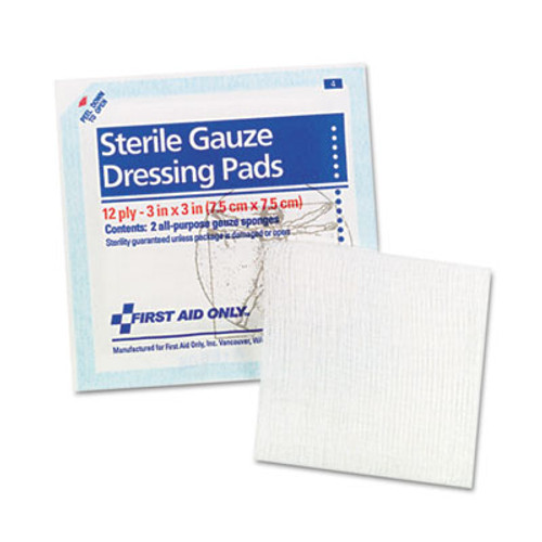 First Aid Only SmartCompliance Gauze Pads  3  x 3   5 Pack (FAOFAE5005)