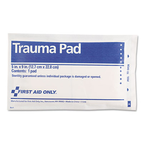 First Aid Only SmartCompliance Trauma Pad  5  x 9  (FAOFAE5012)
