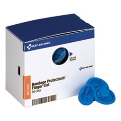 First Aid Only SmartCompliance Refill Finger Cots  Blue  Nitrile  50 Box (FAOFAE6050)