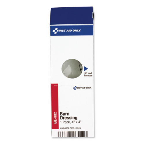First Aid Only SmartCompliance Refill Burn Dressing  4 x 4  White (FAOFAE7012)