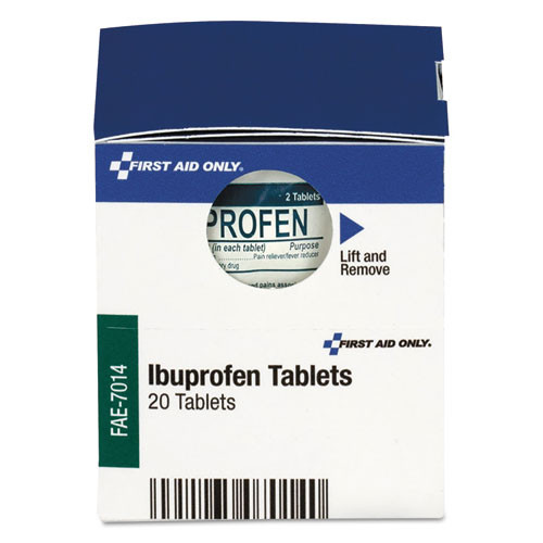 First Aid Only Over the Counter Pain Relief Medication for First Aid Cabinet  20 Tablets (FAOFAE7014)
