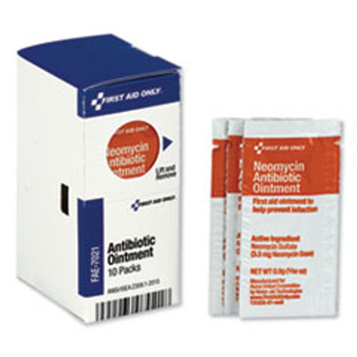First Aid Only SmartCompliance Antibiotic Ointment  10 Packets Box (FAOFAE7021)