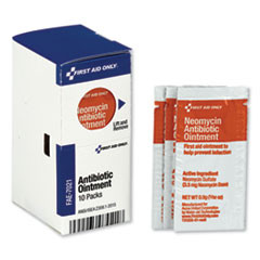 First Aid Only SmartCompliance Antibiotic Ointment  10 Packets Box (FAOFAE7021)