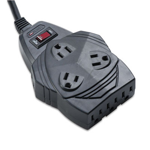 Fellowes Mighty 8 Surge Protector  8 Outlets  6 ft Cord  1460 Joules  Black (FEL99091)