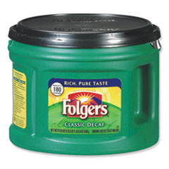 Folgers Coffee  Classic Roast Decaffeinated  Ground  22 3 5oz Can (FOL00374EA)