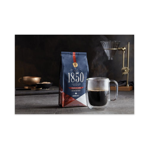 1850 Coffee  Trailblazer  Dark Roast  Ground  12 oz Bag  6 Carton (FOL60515)