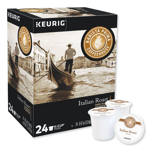 Barista Prima Coffeehouse Italian Roast K-Cups Coffee Pack  24 Box  4 Box Carton (GMT8500CT)