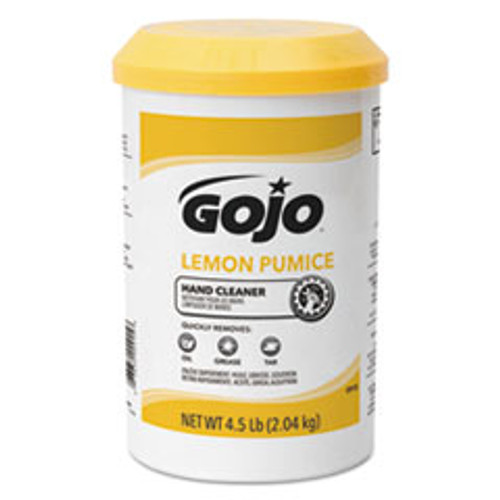 GOJO Lemon Pumice Hand Cleaner  Lemon Scent  4 5 lb Tub  6 Carton (GOJ0915)